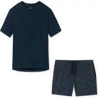 Schiesser Pyjama 'Cotton' donkerblauw