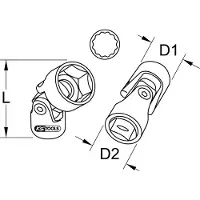 Ks Tools 9174855 9174855 Twaalfkant Verwisselbare kop 14 mm 14 mm 3/8 (10 mm)