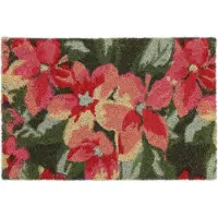 Relaxdays deurmat bloemen - 40 x 60 cm - kokos - weerbestendig - antislip - kleurrijk