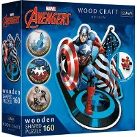Marvel houten puzzel Marvel Capitan America 160 stukjes duurzaam FSC.