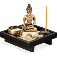 Relaxdays Tuindecoratie Boeddha (12,5 x 12,5 x 11,5 cm)