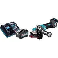 Makita GA 044 GT101 Accu haakse slijper 40 V max. 125 mm X-LOCK Brushless + 1x oplaadbare accu 5.0 Ah + lader