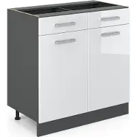Vicco R-Line Keukenonderkast – 80 cm zonder werkblad Wit Hoogglans