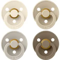 BIBS – Fopspenen - Colour – 4 Pack – Rond - Ivory/Sand/Vanilla/Dark Oak – Maat 1