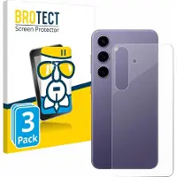 BROTECT Screenprotector 3 Stuks voor Samsung Galaxy S24 (Achterkant) Beschermglas transparant