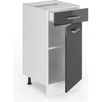 Vicco R-Line Keukenonderkast – 40 cm, WB Eik Antraciet Hoogglans