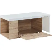 En.casa Bijzettafel Österåker 100x47,5x40 cm houtkleurig en wit []