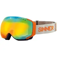 Sinner Skibril Emerald Matte Orange Neon Double Full Orange Mirror Vent