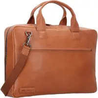 Plevier Rock Koffer RFID-bescherming Leer 43 cm Laptop compartiment bruin