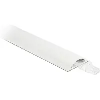 DeLOCK Kunststof kabelgoot half-rond met zelfklevende plakstrip - 100 x 5 cm / wit