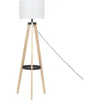 Beliani BLUFF - Staande lamp - Lichte houtkleur - Dennenhout
