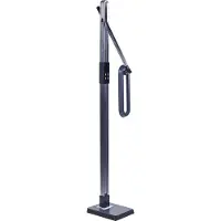 Beliani AQUARIUS - Staande lamp - Donkergrijs - Synthetisch materiaal