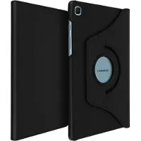 Avizar Samsung Galaxy Tab S6 Lite Flip Cover 360 Roterende Standaard Zwart