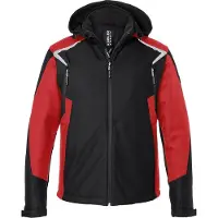 Kübler Bodyforce Winter Softshell jas 1325 - Zwart | Rood - XXXXL