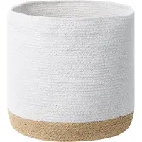 Beliani BASIMA - Manden set van 3 - Beige/Wit - Katoen