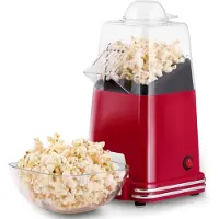 HEINRICH'S HPC 8331- Popcornmaker - Popcornmachine - Hete lucht - Vetvrij - Rood - 1100W