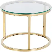 Beliani GRANGE - Salontafel set - Goud - Gehard glas
