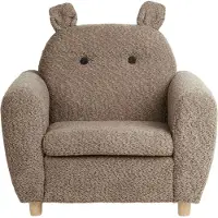 Beliani MARIBO - Kinderfauteuil - Bruin - Bouclé