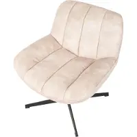 Beliani LIA - Fauteuil-Beige-Fluweel