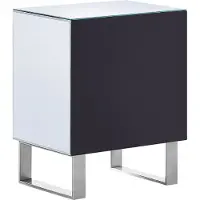 Beliani NESLE - Nachtkastje - Zilver - Glas