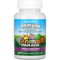 Natures Plus , Animal Parade, Kinder immuunversterker, Tropische bessen, 90 dierlijke vormen tabletten