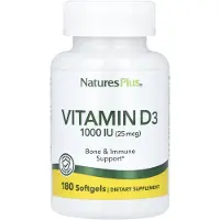 Natures Plus Vitamin D3, 1000 IU (180 Softgels) - Nature's Plus