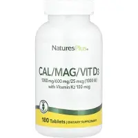 NaturesPlus Cal/Mag/Vit D3 with Vitamin K2 (180 Tablets) - Nature's Plus