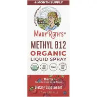 MaryRuth's MaryRuth's, Organische Methly B12 Vloeibare Spray, Extra Sterk, Berry, 1 fl oz (30 ml)