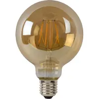Lucide G95 - Filament lamp - Ø 9,5 cm - LED Dimb. - E27 - 1x5W 2700K - Amber