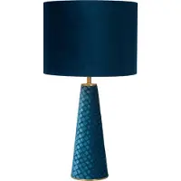 Lucide EXTRAVAGANZA VELVET - Tafellamp - Ø 25 cm - 1xE27 - Turkoois