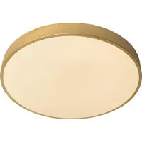 Lucide UNAR - Plafonnière (Plafondlamp) - Ø 49,5 cm - LED 3 StepDim - 1x36W 2700K - Mat Goud / Messing