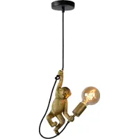Lucide Hanglamp Extravaganza Chimp Zwart Goud E27