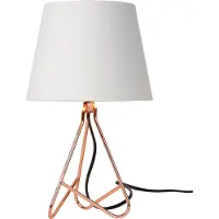 Lucide Schemerlamp Gitta koper met witte kap