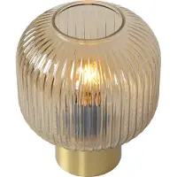 Lucide MALOTO - Tafellamp - Ø 20 cm - 1xE27 - Amber