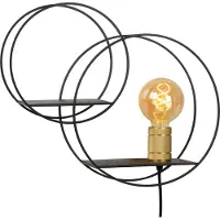 Lucide Wandlamp Circle - Zwart - E27