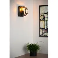 Lucide MANUELA - Wandlamp - 1xE14 - Zwart