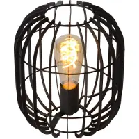 Lucide REDA - Tafellamp - Ø 22 cm - 1xE27 - Zwart
