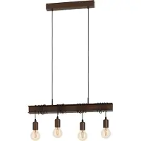 Eglo Townshend 4 Hanglamp - E27 - 70 cm - Bruin