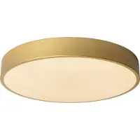 Lucide UNAR - Plafonnière (Plafondlamp) - Ø 39,5 cm - LED 3 StepDim - 1x24W 2700K - Mat Goud / Messing