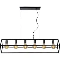 Lucide FABIAN - Hanglamp - 6xE27 - Zwart