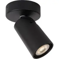 Lucide XYRUS - Plafondspot - Ø 9 cm - LED Dim to warm - GU10 - 1x5W 2200K/3000K - Zwart