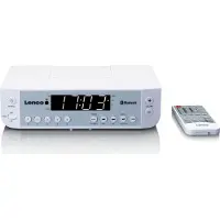 Lenco KCR-100WH - FM Keukenradio met Bluetooth, LED-verlichting en timer - Wit