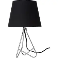 Lucide Schemerlamp Gitta chroom met zwarte kap