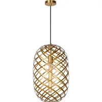 Lucide WOLFRAM - Hanglamp - Ø 32 cm - 1xE27 - Mat Goud / Messing