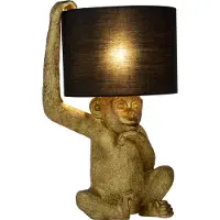 Lucide EXTRAVAGANZA CHIMP - Tafellamp - Ø 30 cm - 1xE14 - Zwart