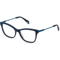 Police Politie Bril VPLC30E 54/17/140 Volledig Glanzend Blauw Acetaat VROUW VPLC30E