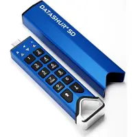 ISTORAGE datAshur SD Enkele verpakking (USB-C 3.2 Gen 1), Geheugenkaartlezer, Blauw