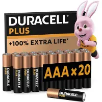 Duracell Aaa-batterijen Alcalines Plus Pack 20 (5000394141087)
