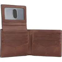 Fossil Derrick Portemonnee RFID leer 11 cm brown