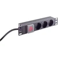 Shiverpeaks 10" Steckdosenleiste 3-fach, 1HE, schwarz